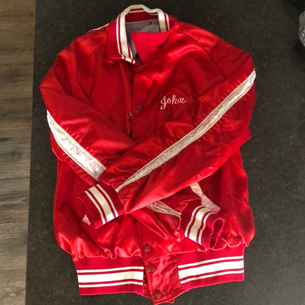 Red Vintage Varsity Jacket